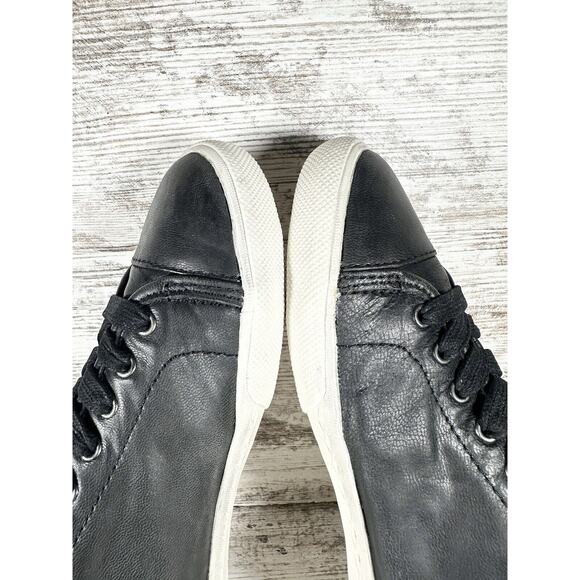 Women's Frye Mindy Low Black Leather Lace Up Sneakers Sz 7M - Picture 10 of 12